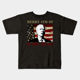 Funny Biden Confused Merry Happy 4th of You Know...The Thing Kids T-Shirt